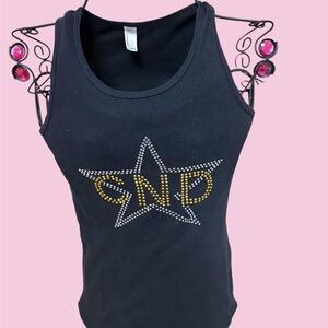 American Apparel y2k rhinestone tank top